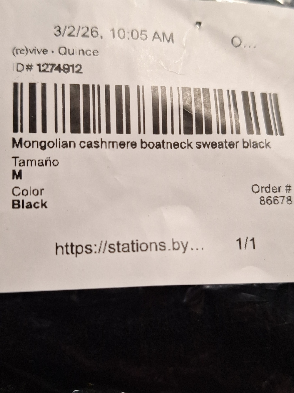 Quince Mongolian Cashmere Boatneck Sweater Black M NWT - Picture 3 of 3